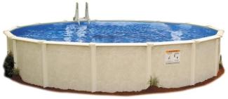 Interline Summer Stahl Schwimmbad Sunlake Set 2 | Blau | 550x550x132 cm | Inkl. Winterabdeckung