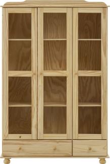 Vitrine Kiefer massiv Standvitrine Wohnzimmerschrank Wandschrank