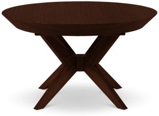 Micadoni 8-Sitzer Tisch ausziehbar Virginia 120cm | Oberfläche Dark Oak und Dark Brown Oak