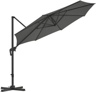 SONGMICS Sonnenschirm, Ø 300 cm, UPF 50+, 360° drehbar, mit Ständer