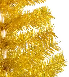 Künstlicher Weihnachtsbaum mit Ständer Golden 210 cm PET