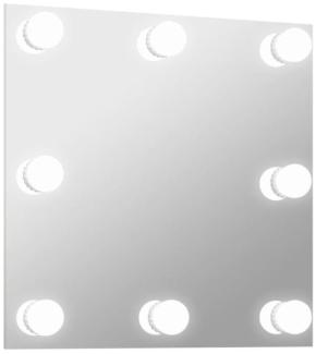 vidaXL Wandspiegel mit LED-Beleuchtung Quadratisch Glas [3078636]