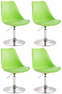 4er Set Esszimmerstühle Maverick C Kunststoff (Farbe: grün)
