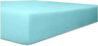 Kneer Vario-Stretch Spannbetttuch one für Topper 4-12 cm Höhe Qualität 22 Farbe türkis 100x220 cm