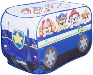 roba Pop-Up Spielzelt Paw Patrol - Kinderzelt in Autoform mit automatischer Klappfunktion - Indoor & Outdoor - Blau / Weiß