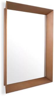 Casa Padrino Luxus Wandspiegel Messing 100 x 10 x H. 100 cm - Quadratischer Edelstahl Spiegel - Wohnzimmer Spiegel - Schlafzimmer Spiegel - Garderoben Spiegel - Luxus Möbel - Luxus Interior