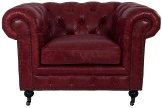 Clubsessel Chesterfield Leder "Royal-Rouge"