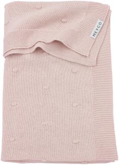 Meyco Mini Knots Bettdecke 100 x 150 cm Soft Pink Rosa