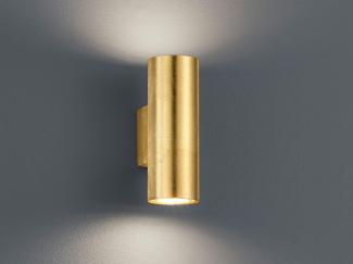 LED Wandleuchte in gold foliert, up & down Strahler, Höhe 16,5cm