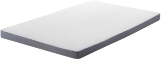 Foam Schaumstoffmatratze Grau mit Weiß 80 x 200 cm Viskoelastische Matratze Medium Härtegrad