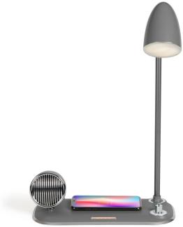 LIVOO Nachttischlampe Induktionsladestation Smartphone Bluetooth USB TEA291G.