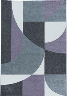 Kurzflor Teppich Elisa Läufer - 80x250 cm - Violett