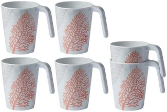 Kaffeebecher / Mug / Kaffee-Pott - Harmony Coral 6er Set
