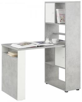 Maja Mini Office 4014 Steingrau - weiß matt