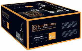 Nachtmann Aspen Whisky Set, 3-tlg, Barware, Dekanter und Whiskygläser, Tumbler, Kristallglas, 0090024-0