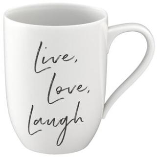 Villeroy & Boch Statement Becher mit Henkel Live Love Laugh