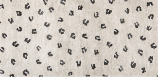 Teppich Baumwolle hellbeige Tiermotiv 80 x 150 cm AFIS