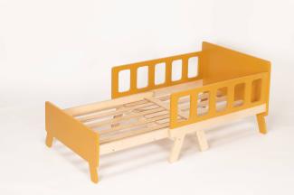 Mitwachsendes Babybett 90x80 - 80x120 cm mit Matratze - umbaubar zum Juniorbett & Sofa Safari - Sämann