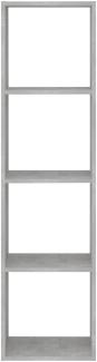 FMD Möbel - MEGA 4 - Regal mit 4 Fächern - melaminharzbeschichtete Spanplatte - Beton LA - 36,5 x 140,5 x 33cm