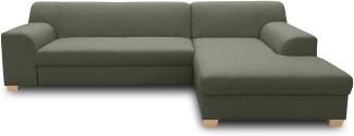 DOMO Collection Ecksofa Tinos, Sofa in L-Form, Eckcouch, Couch Ecke, L-Sofa, 273 x 157 cm in grün