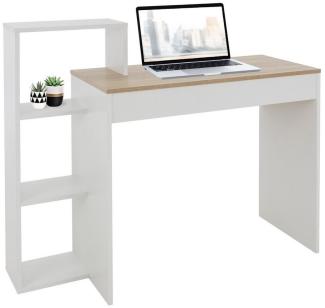 ML-DESIGN Schreibtisch Arbeitstisch mit Regal 3 Einlegeböden 2in1 System für Arbeitszimmer (Komplett-Set), Bürotisch Computertisch PC Tisch Laptoptisch Ablage Regal Homeoffice