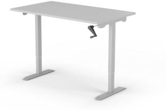 Schreibtisch EASY 140 x 80 cm - Gestell Grau, Platte Grau