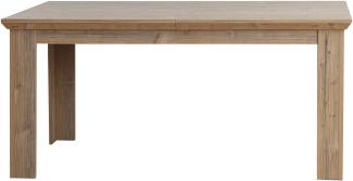 FORTE Nepal Esstisch ausziehbar, Holzwerkstoff, Braun, 160 x 75 x 90 cm