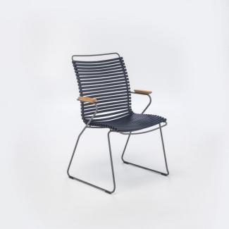 Outdoor Stuhl Click hohe Rückenlehne dunkelblau