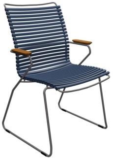 Outdoor Stuhl Click hohe Rückenlehne dunkelblau