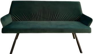 Diningsofa Modena - 165 cm - Samt - dunkelgrün