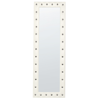Stehspiegel aus Kunstleder 50 x 150 cm Weiss ANSOUIS