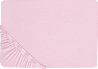 Spannbettlaken Baumwolle rosa 200 x 200 cm JANBU