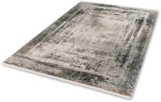 Teppich in Vintage Bord. Grau aus 50% Viskose, 50% Acryl - 190x133x1,1cm (LxBxH)