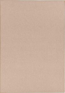 Feinschlingen Teppich Casual Beige Uni Meliert 3er Set - beige - 67x140/67x140/67x250 cm