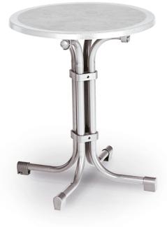 Best Freizeitmöbel 26536088 - Silber - Stahl - Rundform - 4 Bein(e) - 60 cm
