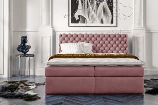 Stylefy 'Alviero' Boxspringbett Velours Jasmine Lila 180 x 200 cm