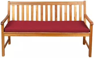 Gutekissen® Sitzkissen für Bank, Gartenschaukeln, Sitz, glatt. FK5 (150x60x5, Rot)