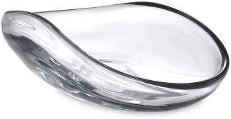 Casa Padrino Luxus Glasschale 42 x 28 x H. 12,5 cm - Mundgeblasene Deko Glas Obstschale - Glas Deko Accessoirs - Luxus Kollektion