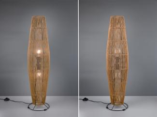 Kleine Stehleuchte MIKI mit Papier Lampenschirm im Boho Stil, Höhe 103cm