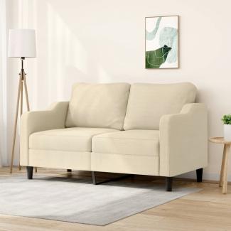 vidaXL 2-Sitzer-Sofa Creme 140 cm Stoff