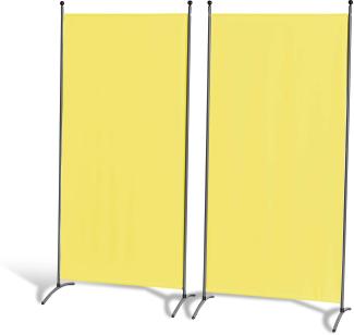 GRASEKAMP Qualität seit 1972 2 Stück Stellwand 85x180cm Gelb Paravent Raumteiler Trennwand Sichtschutz