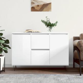 vidaXL Sideboard Hochglanz-Weiß 104x35x70 cm Holzwerkstoff