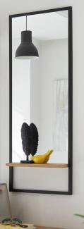 Garderobenspiegel Yorkshire in Eiche und schwarz 44 x 125 cm