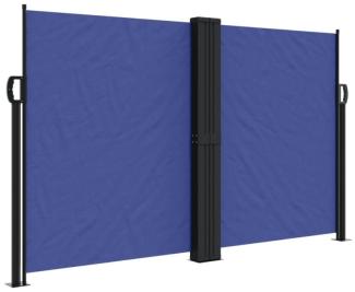 Seitenmarkise Ausziehbar Blau 140x1000 cm
