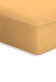 Schlafgut - Boxspring Spannbetttuch für Matratzen mit oder ohne Topper, für Höhen von ca. 25 - 40 cm : 120/130 x 190/200/210/220 cm : 124 - Curry