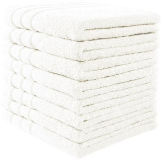 Handtuch Baumwolle Plain Design - Größe: 50x100 cm, Farbe: Creme