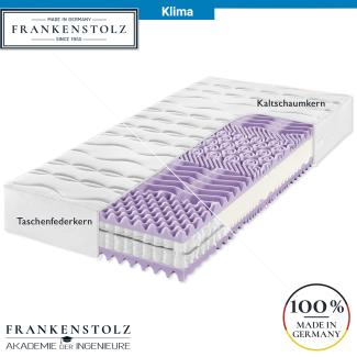 Frankenstolz Klima Matratze perfekt für Schwitzer -100x200 cm, H3, Kaltschaum