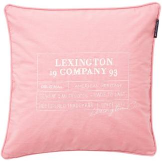 LEXINGTON Kissenbezug Logo Organic Cotton Canvas Pink-White (50x50cm) 12414102-4250-SH25