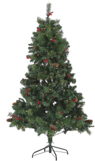Künstlicher Weihnachtsbaum mit LED Beleuchtung 180 cm grün JACINTO
