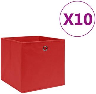 Aufbewahrungsboxen 10 Stk. Vliesstoff 28x28x28 cm Rot